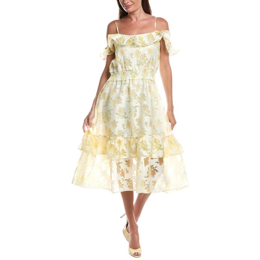 Layered With Love Womens  Sleeveless Midi Dress, Yellow